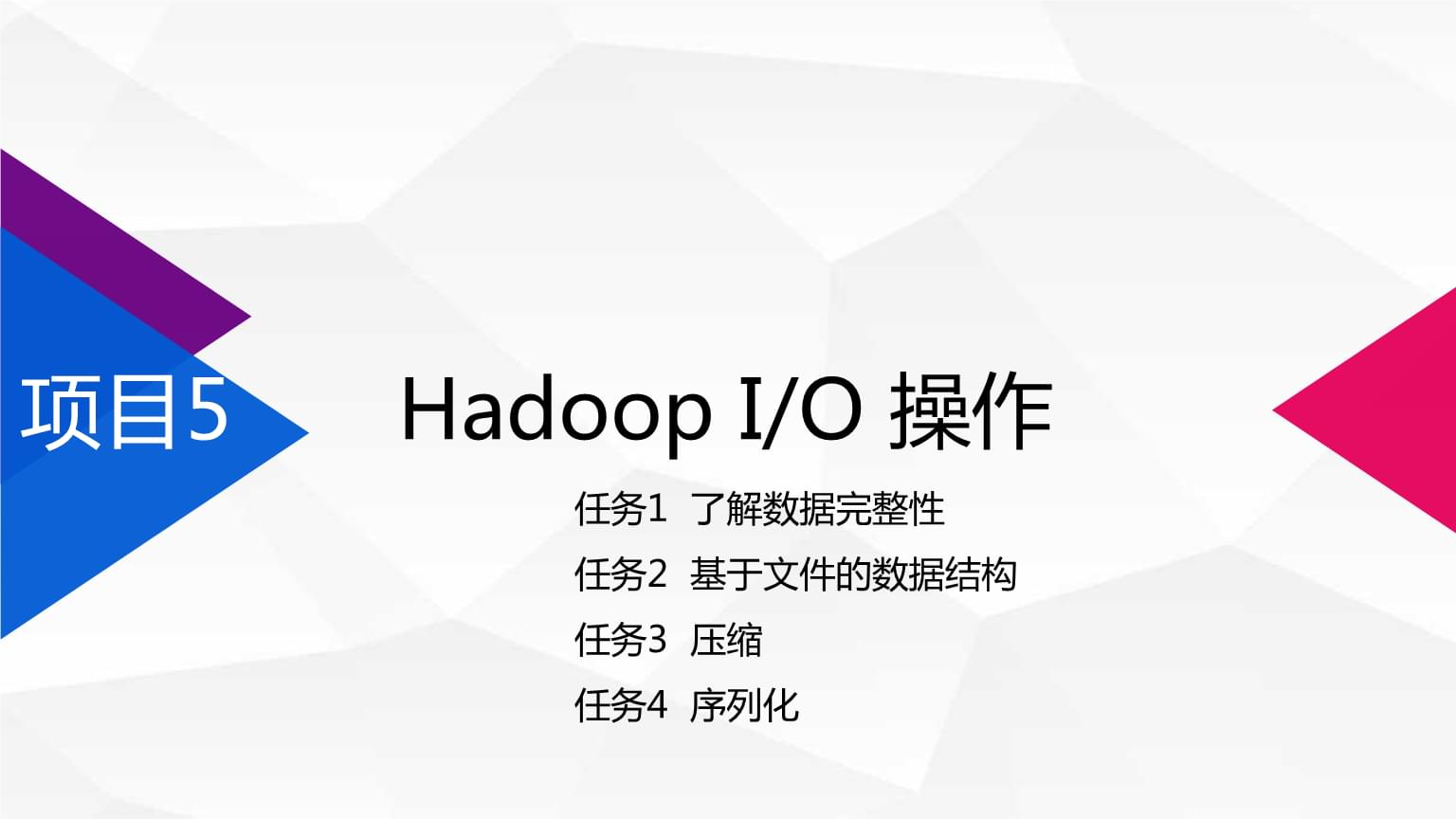 05 Hadoop IO 操作《大数据技术应用开发》教学课件.pptx